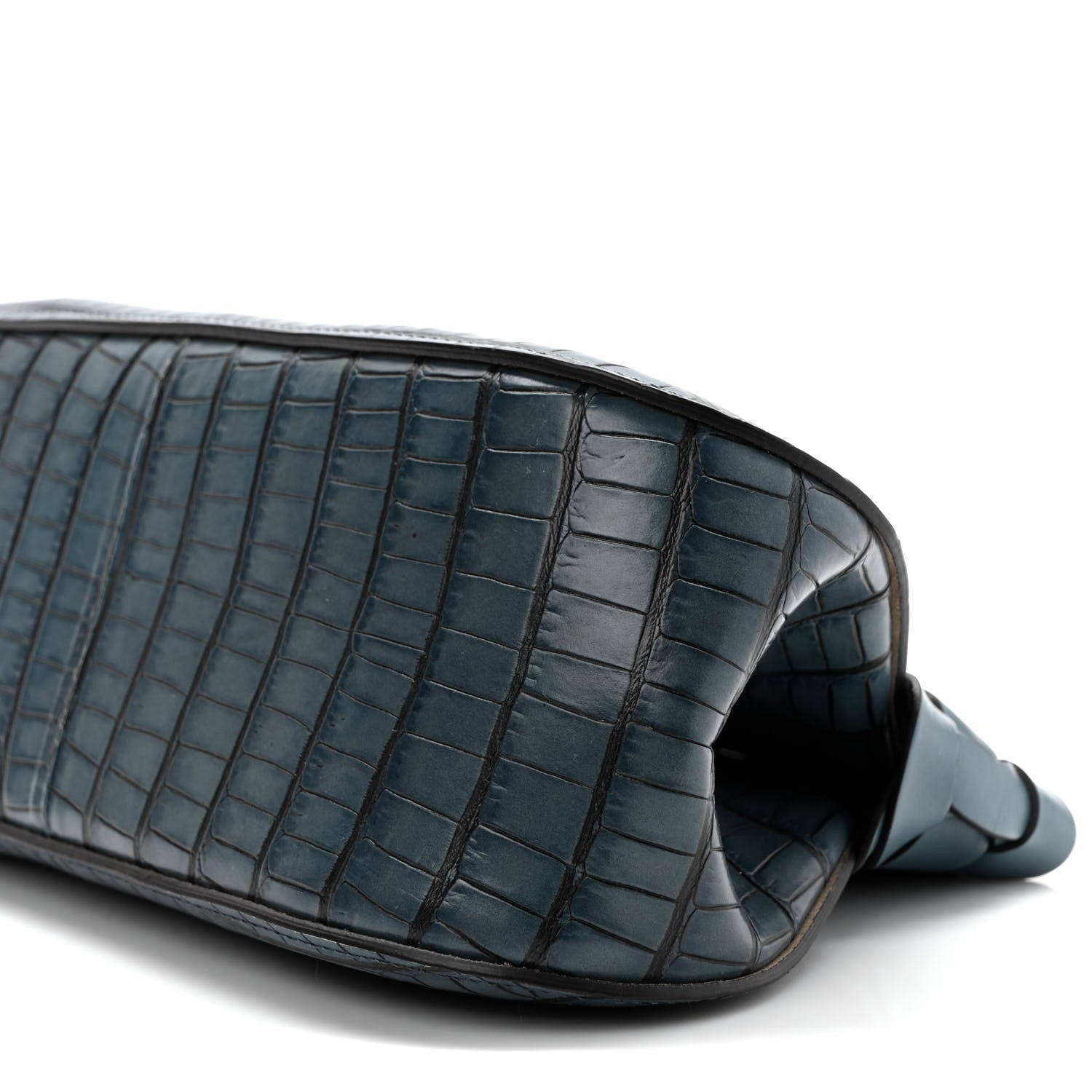 Chloe Crocodile Embossed Calfskin Darryl Clutch Mirage Blue 7 of 7