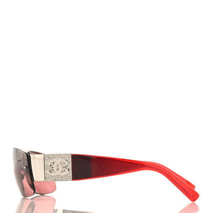 Chanel Crystal CC Sunglasses 4117-B Red 3 of 8