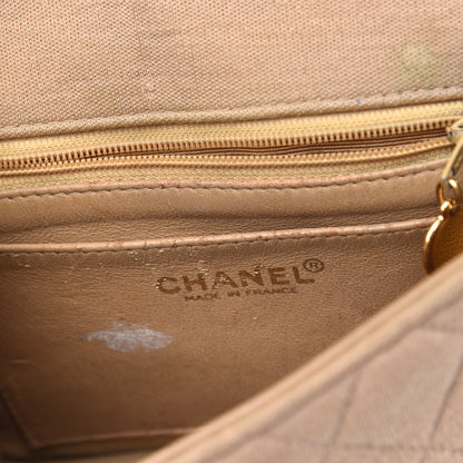 Chanel Jersey Quilted Mini Square Flap Beige 6 of 13