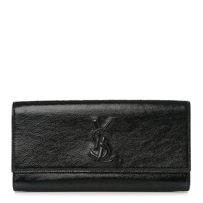 Saint Laurent Textured Patent Monogram Small Belle De Jour Clutch Black 1 of 8