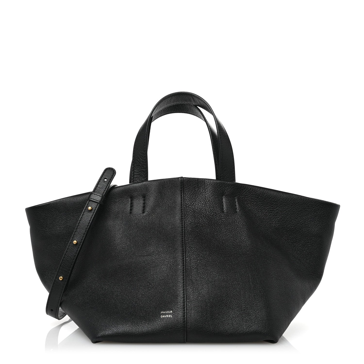 Mansur Gavriel Calfskin Tulipano Bag Black 1 of 9