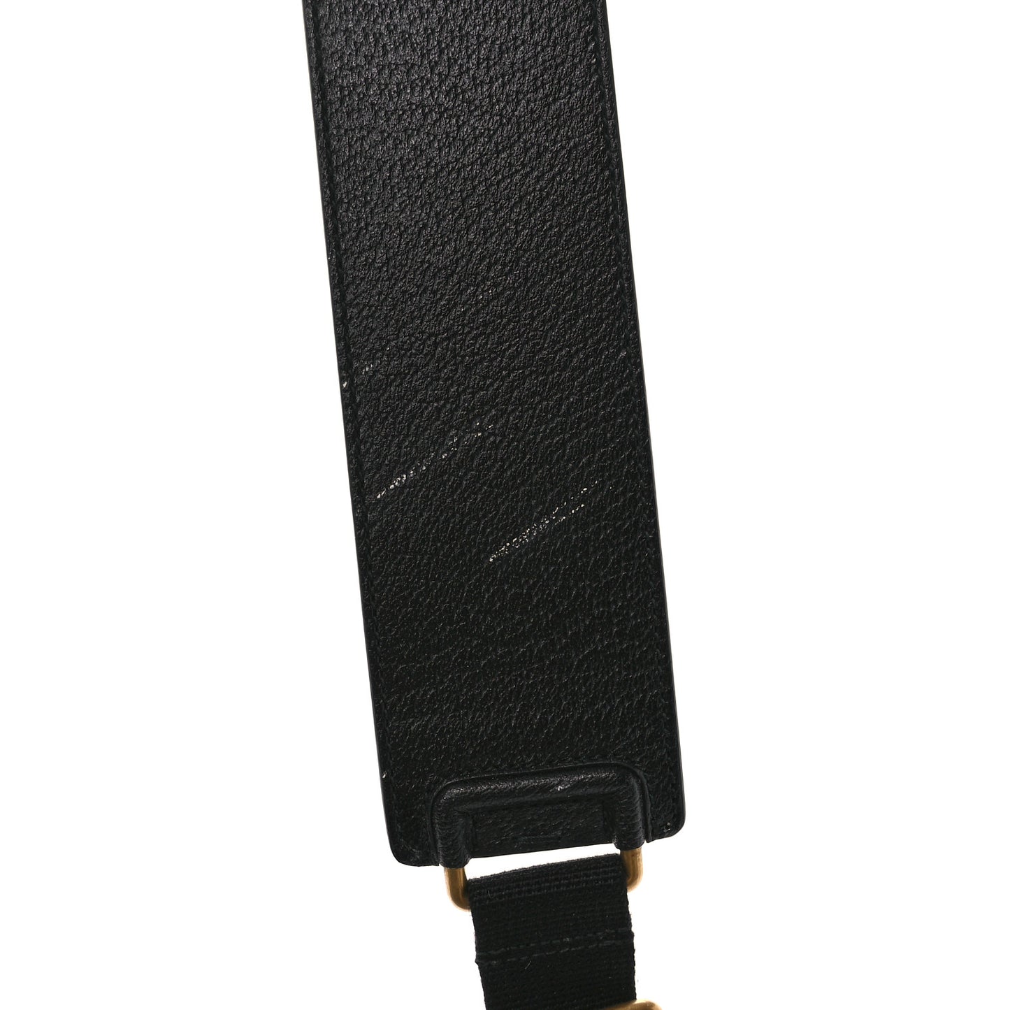 Grained Calfskin Web Top Handle Tote Black
