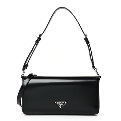 Prada Spazzolato Femme Flap Shoulder Bag Black 1 of 8