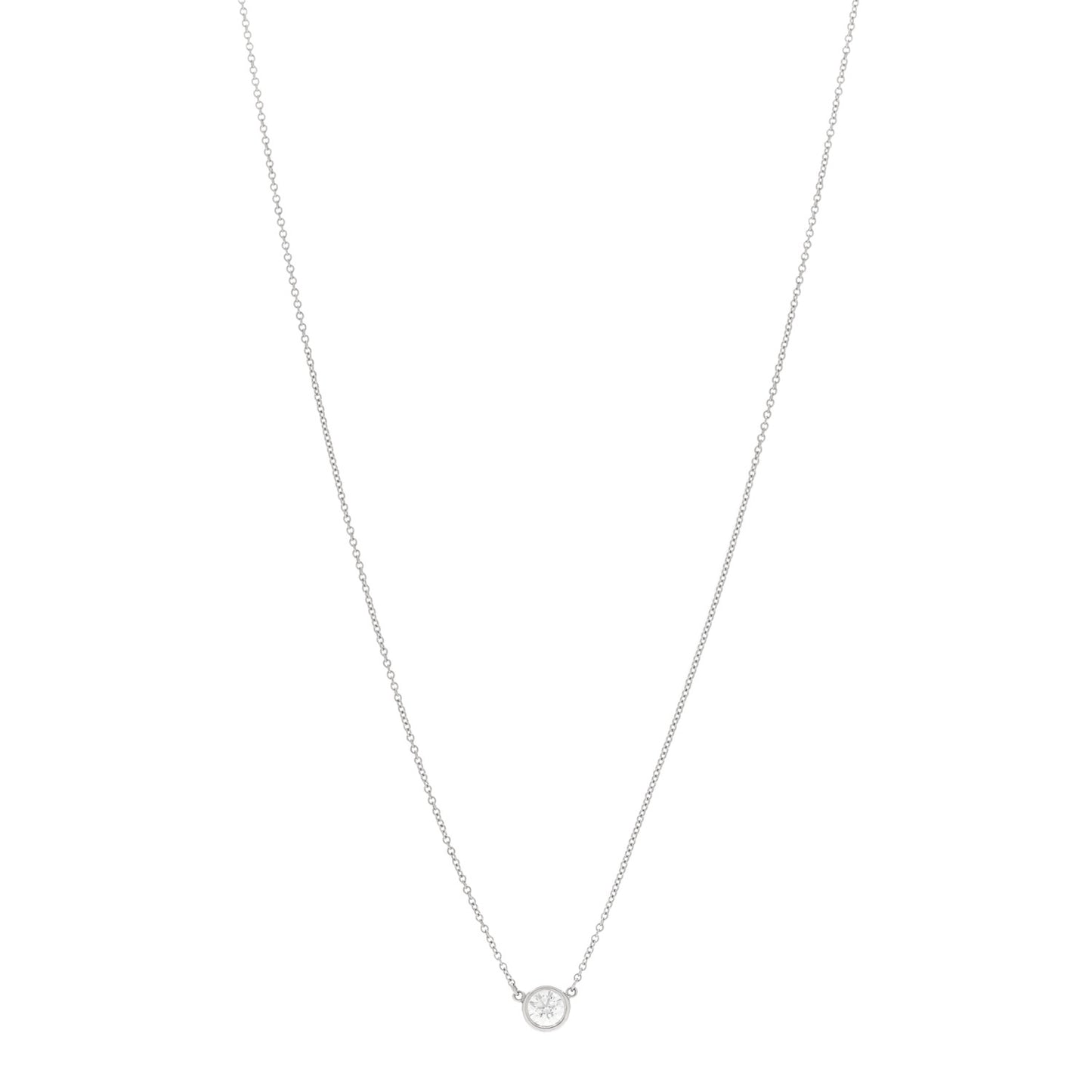 Platinum Diamond .45ct Elsa Peretti Diamonds by the Yard Pendant Necklace