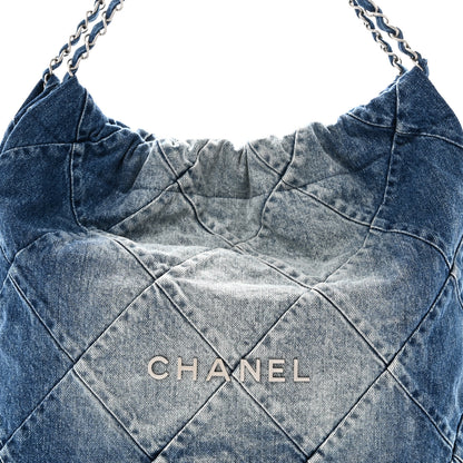 Chanel Denim Quilted Chanel 22 Blue 9 of 11