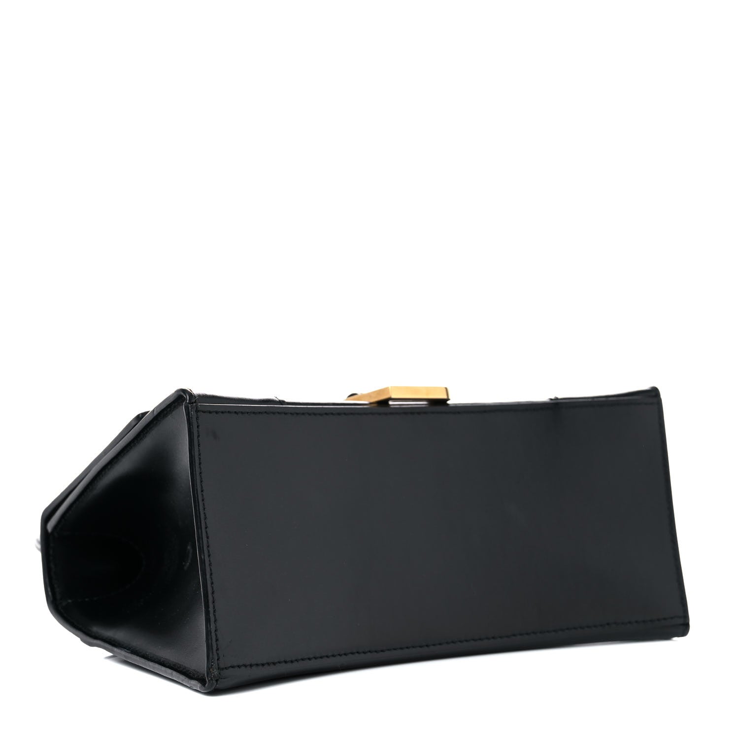 Balenciaga Shiny Box Calfskin Small Hourglass Top Handle Bag Black 4 of 19