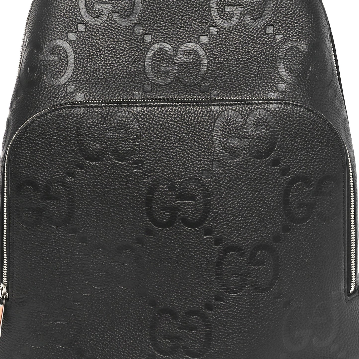 Calfskin Jumbo GG Embossed Large Backpack Black