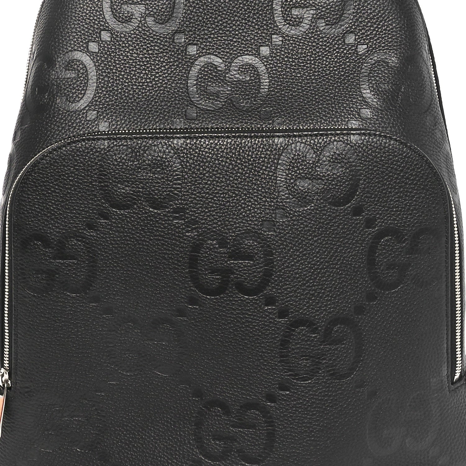 Gucci Calfskin Jumbo GG Embossed Large Backpack Black 8 of 10