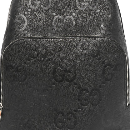 Gucci Calfskin Jumbo GG Embossed Large Backpack Black 8 of 10