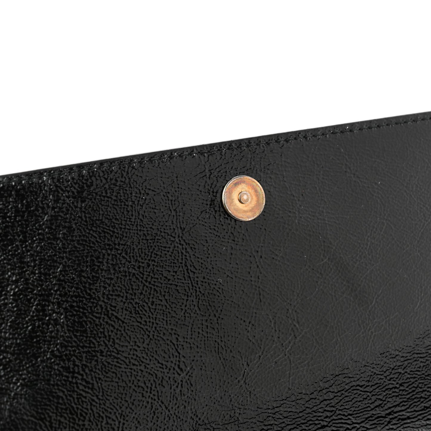 Textured Patent Monogram Belle De Jour Clutch Black