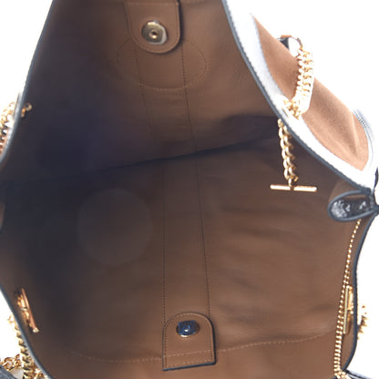 Gucci Suede Patent Large Rajah Chain Tote Nocciola Black 4 of 8