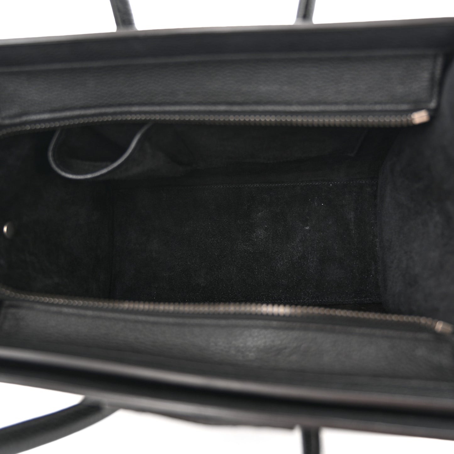 Drummed Calfskin Micro Luggage Black