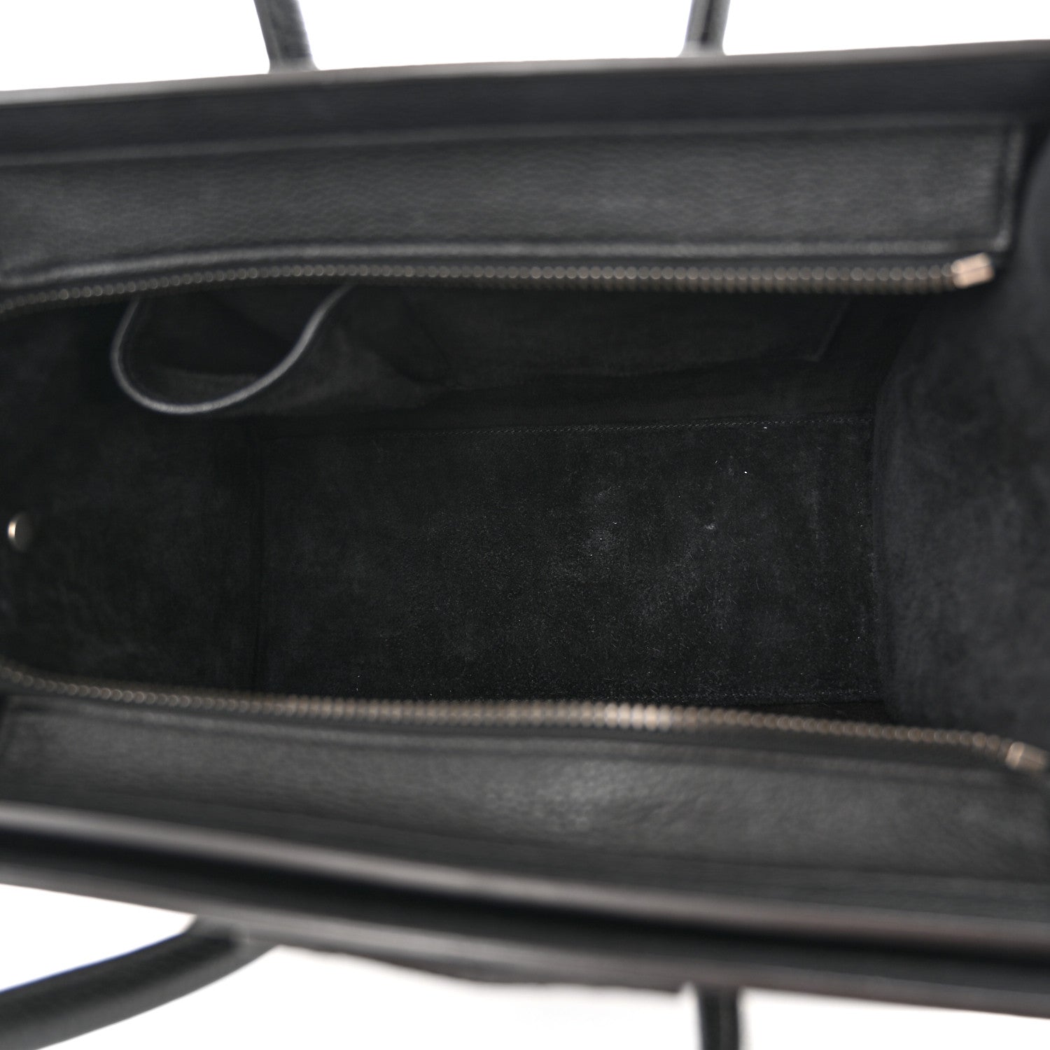 Celine Drummed Calfskin Micro Luggage Black 5 of 10