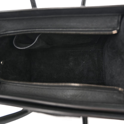 Celine Drummed Calfskin Micro Luggage Black 5 of 10