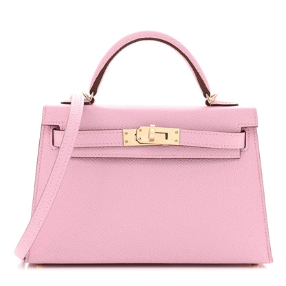 Hermes Epsom Horseshoe Mini Kelly Sellier 20 Mauve Sylvestre Rose Mexico 1 of 12