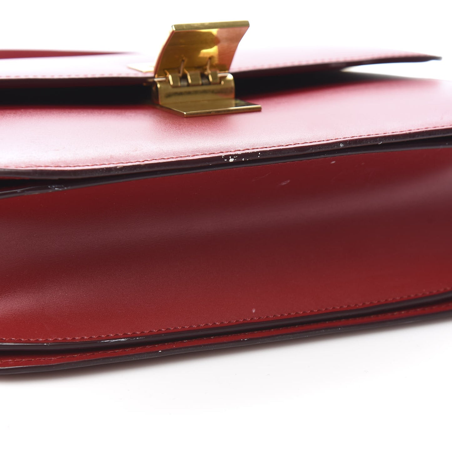 Box Calfskin Medium Classic Box Flap Bag Red