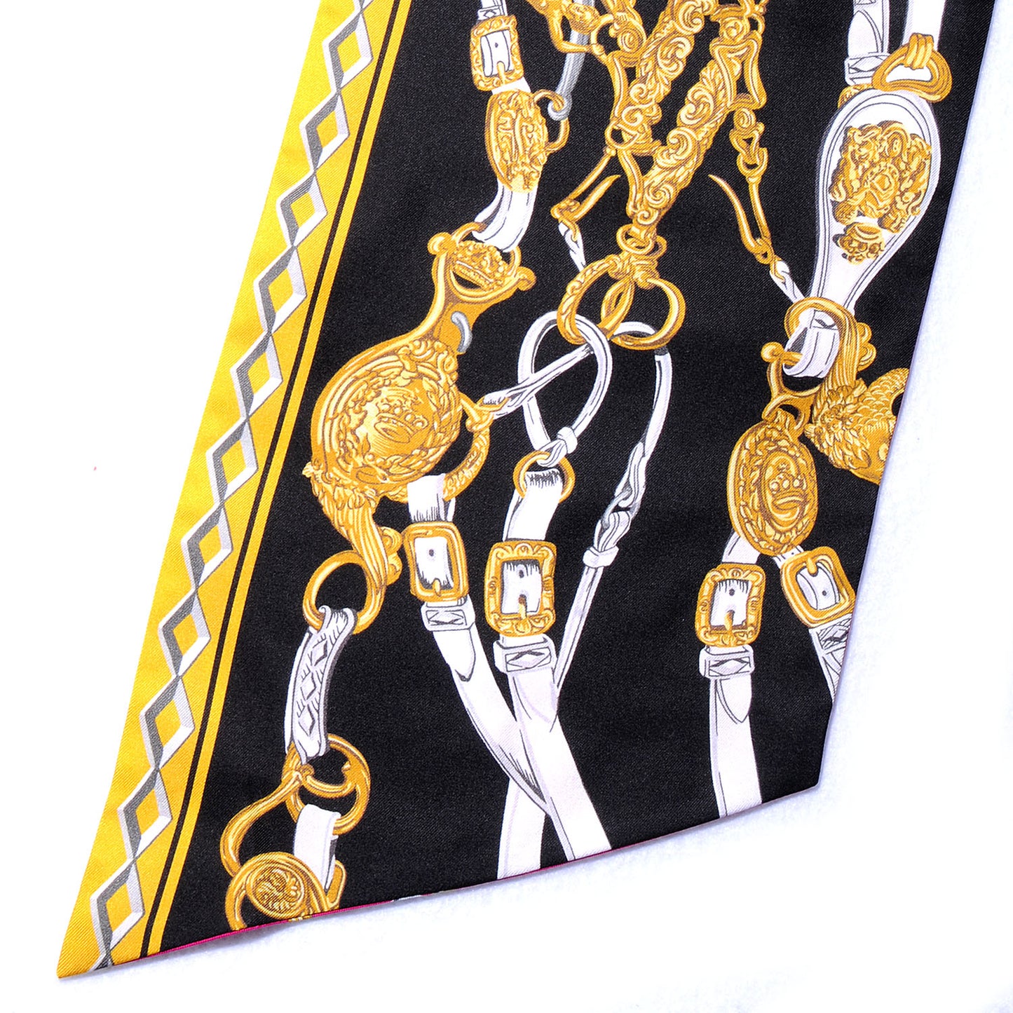 Silk Brides De Gala Maxi Twilly Fuchsia Noir Vieil