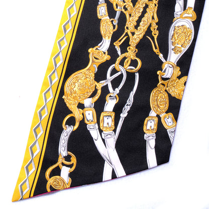 Hermes Silk Brides De Gala Maxi Twilly Fuchsia Noir Vieil 4 of 4