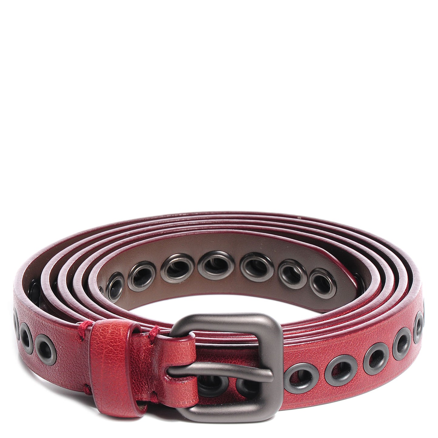 Leather Belt Red