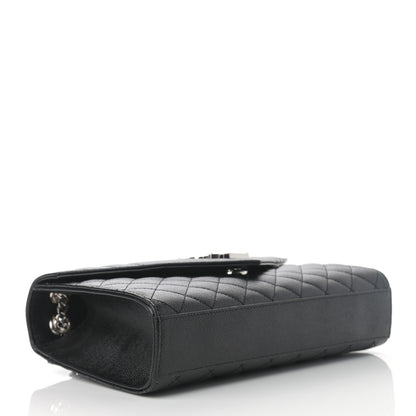 Saint Laurent Grain De Poudre Textured Mixed Matelasse Triquilt Medium Monogram Asphalt 3 of 10