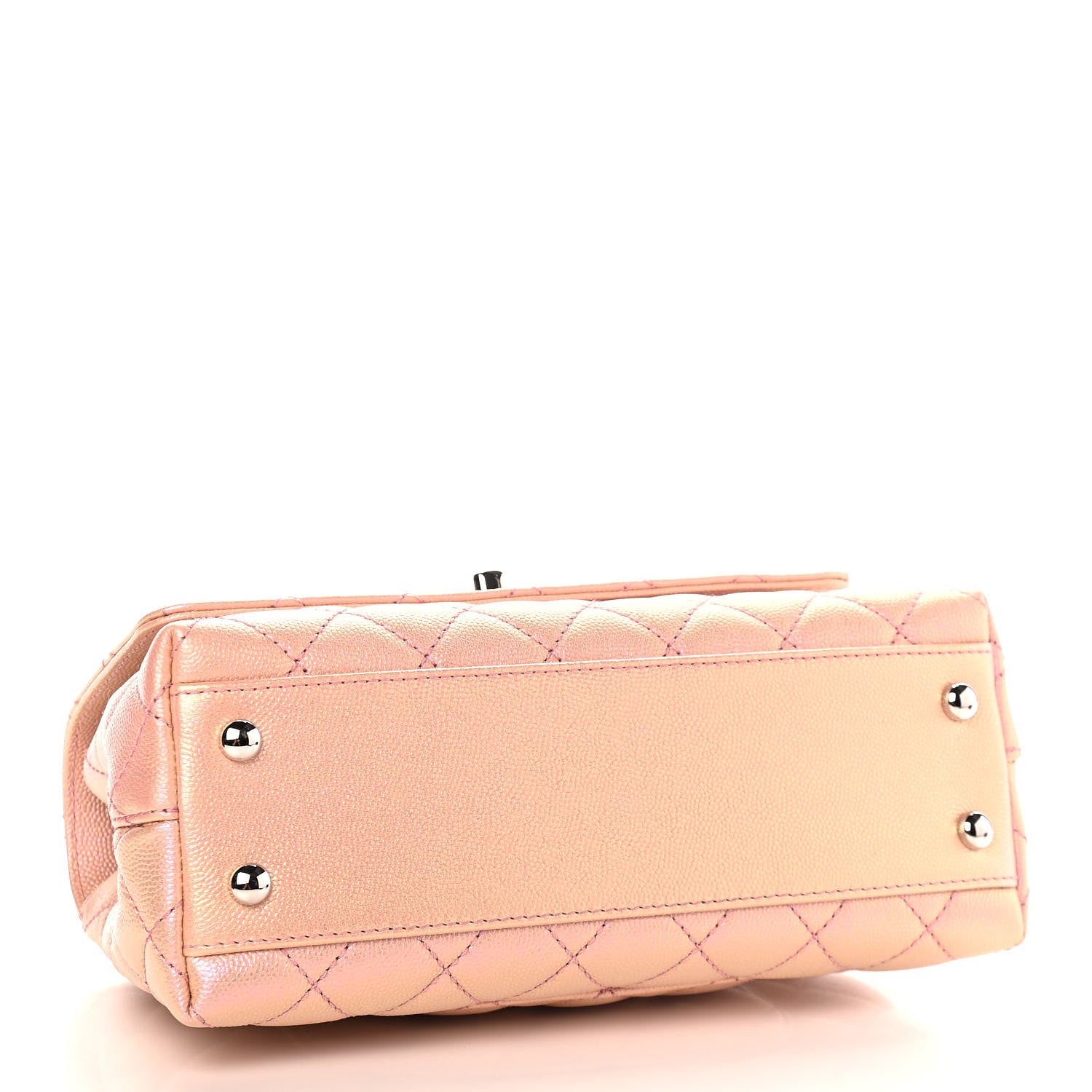 Chanel Iridescent Caviar Quilted Mini Coco Handle Flap Pink 4 of 9