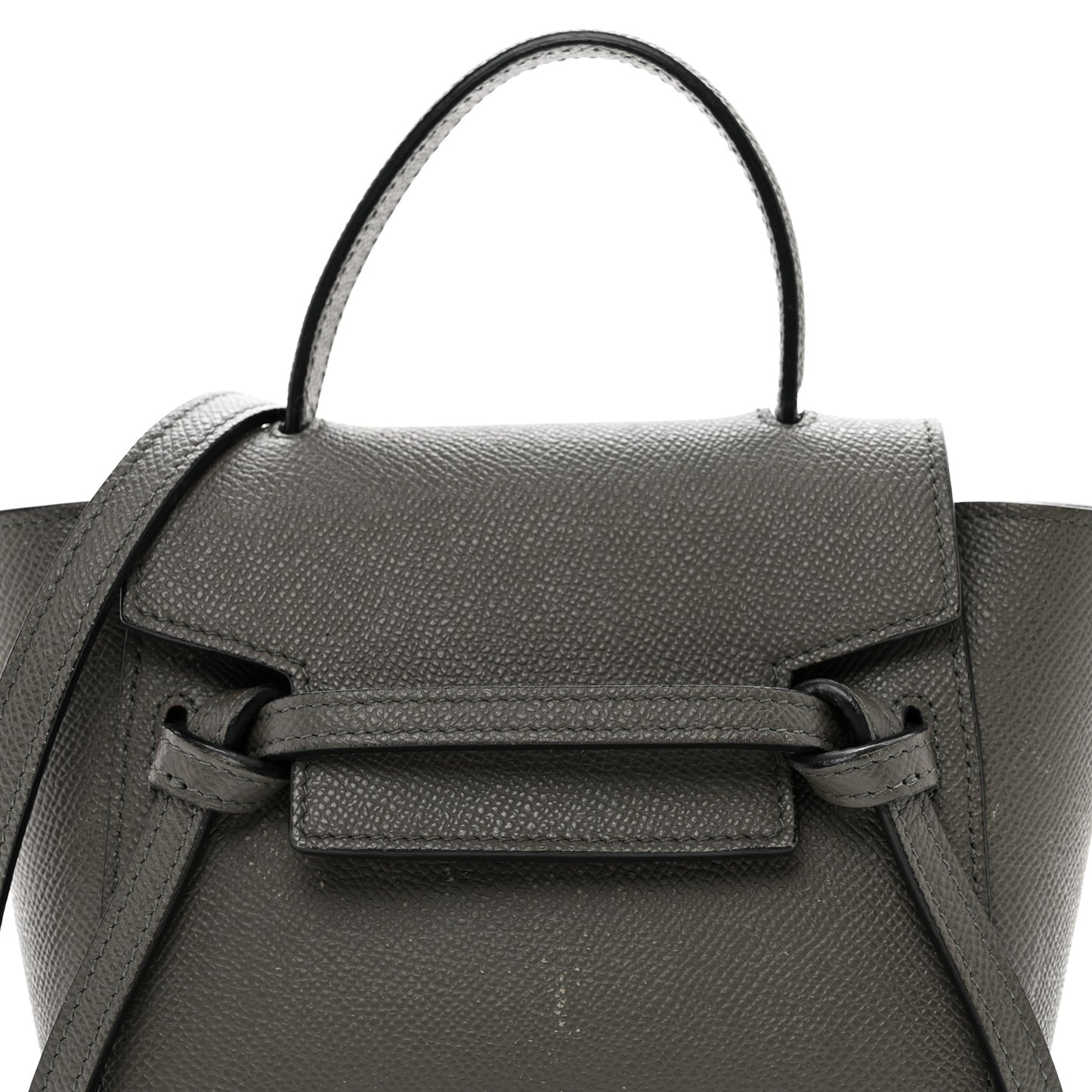Grained Calfskin Pico Belt Bag Grey