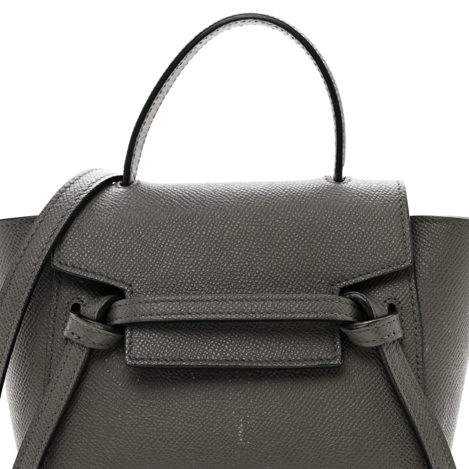 Celine Grained Calfskin Pico Belt Bag Grey 5 of 11