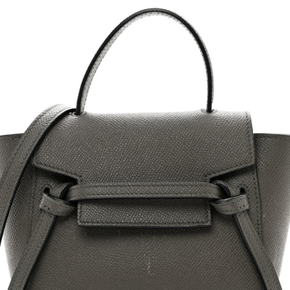 Celine Grained Calfskin Pico Belt Bag Grey 5 of 11