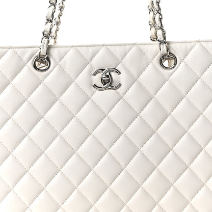 Chanel Calfskin Quilted Large Classic Shopping Tote White 9 of 11
