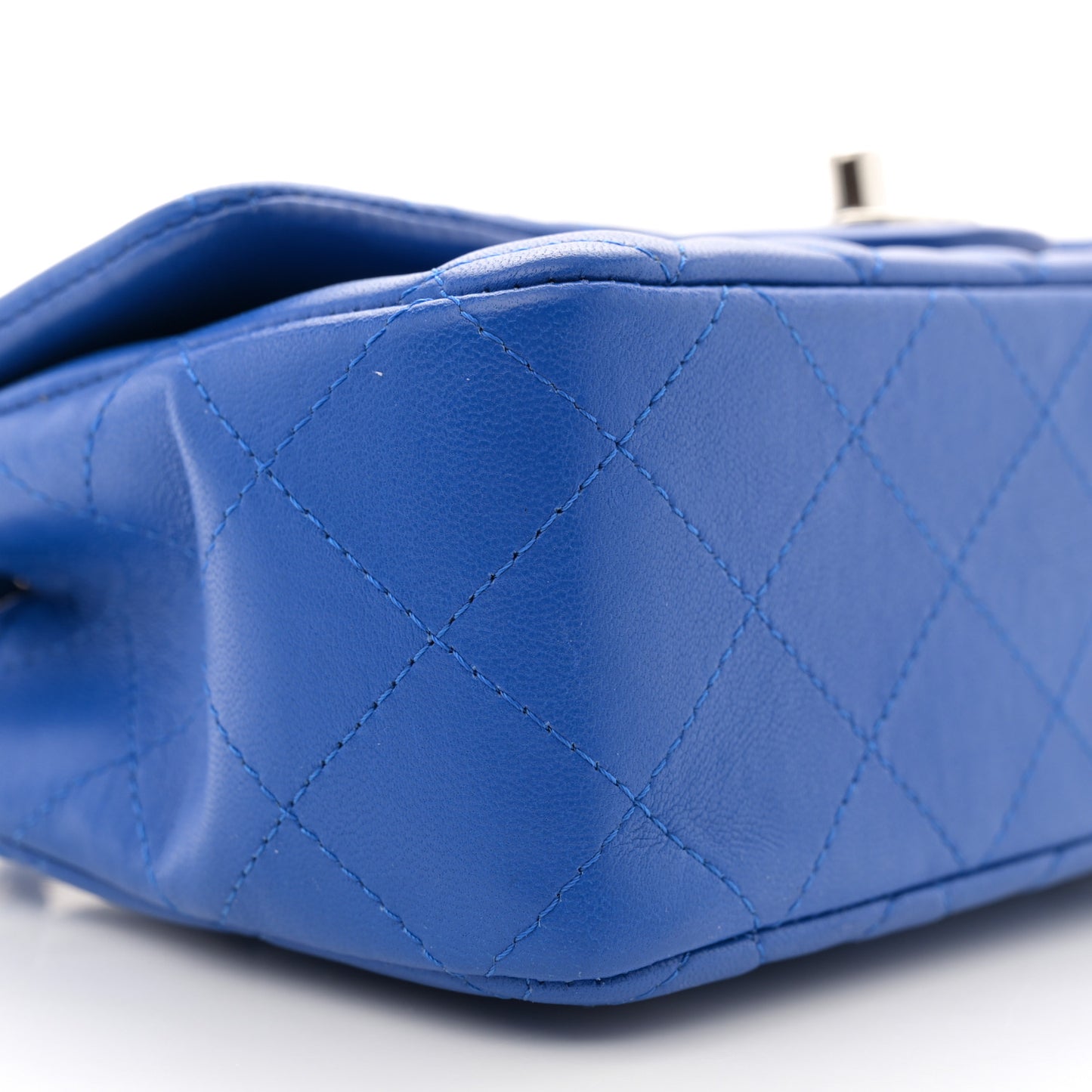 Lambskin Quilted Mini Rectangular Flap Royal Blue