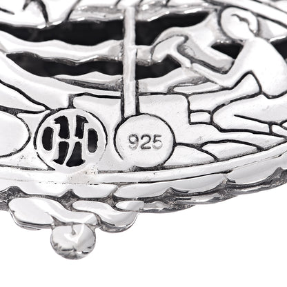 John Hardy Sterling Silver Oval Palu Hammered Pendant 8 of 8
