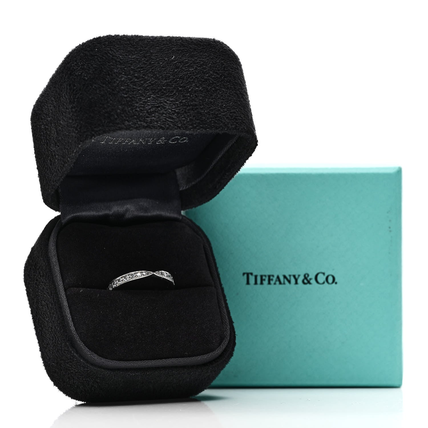 Tiffany Platinum Diamond Harmony Bead Set Band Ring 49 5 5 of 5