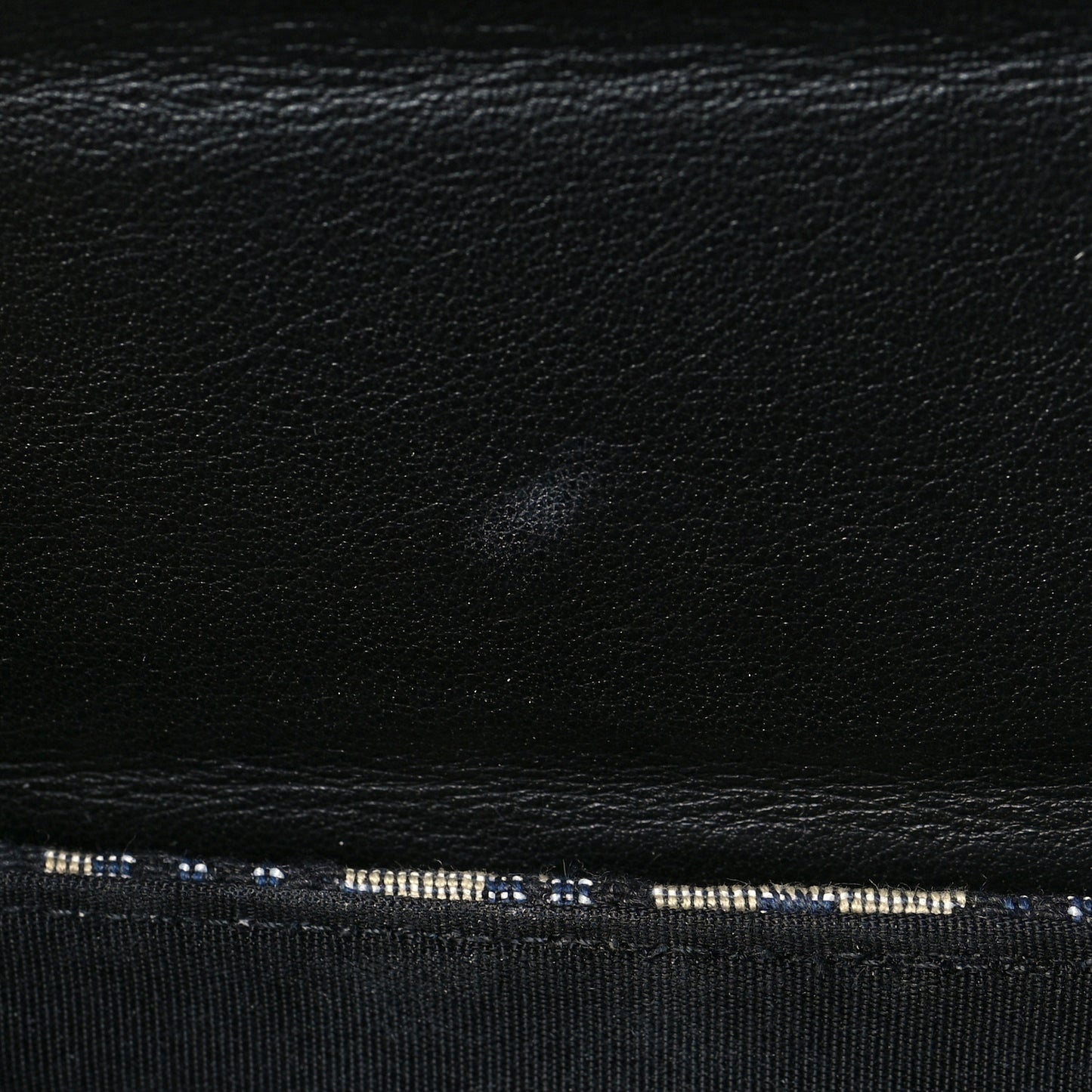 Oblique Calfskin Vertical Pouch Black