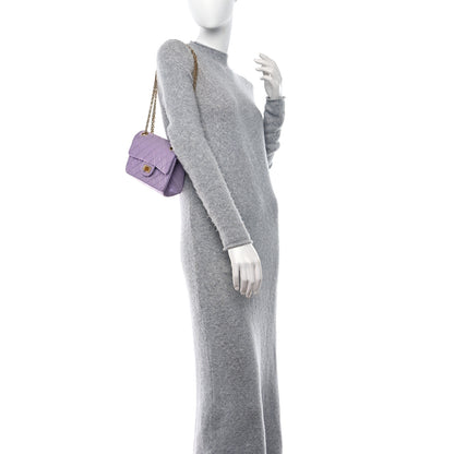 Chanel Glittered Aged Calfskin Quilted Mini 2.55 Reissue Flap Lilac 2 of 9