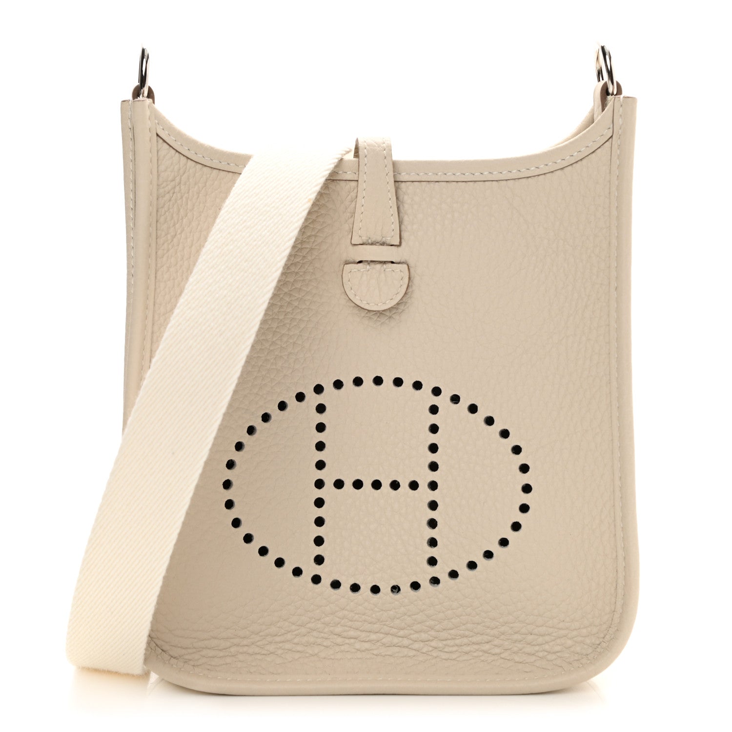 Hermes Taurillon Clemence Evelyne TPM Craie 1 of 11