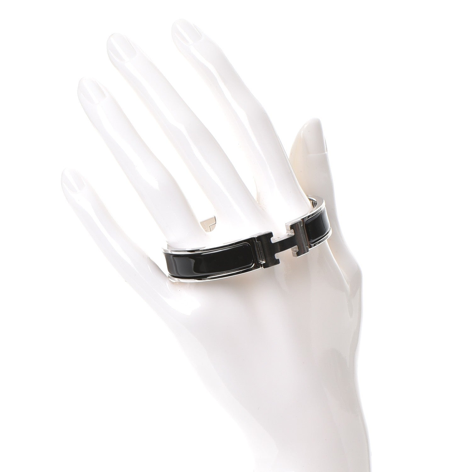 Hermes Enamel Narrow Clic Clac H Bracelet PM Black 2 of 4