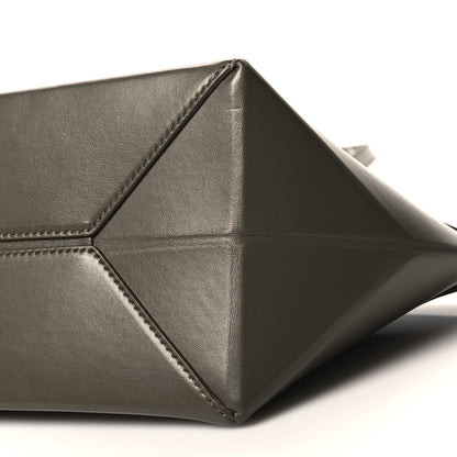 Loewe Shiny Calfskin Mini Cropped Puzzle Fold Tote Dark Khaki Green 10 of 10