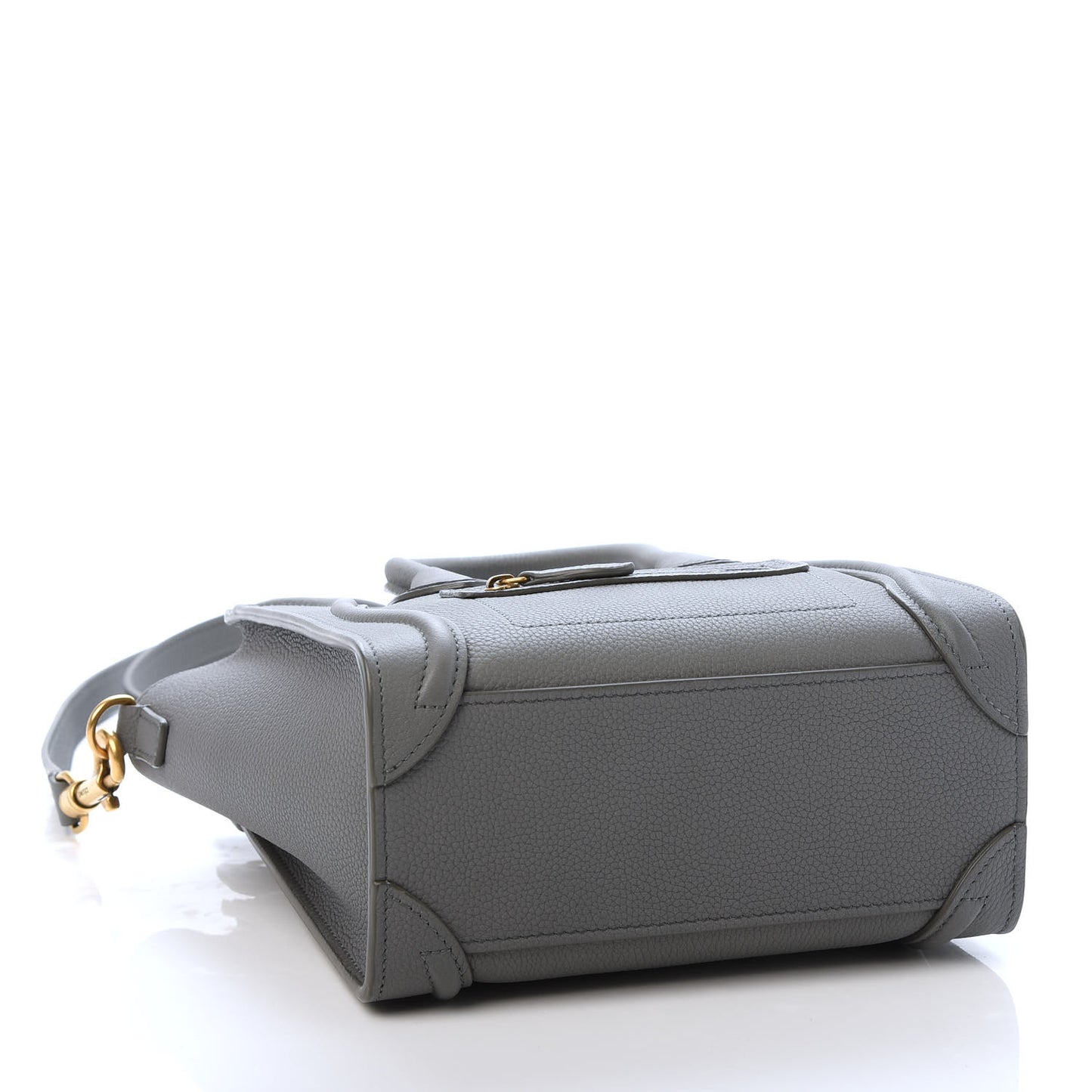 Baby Drummed Calfskin Nano Luggage Kohl