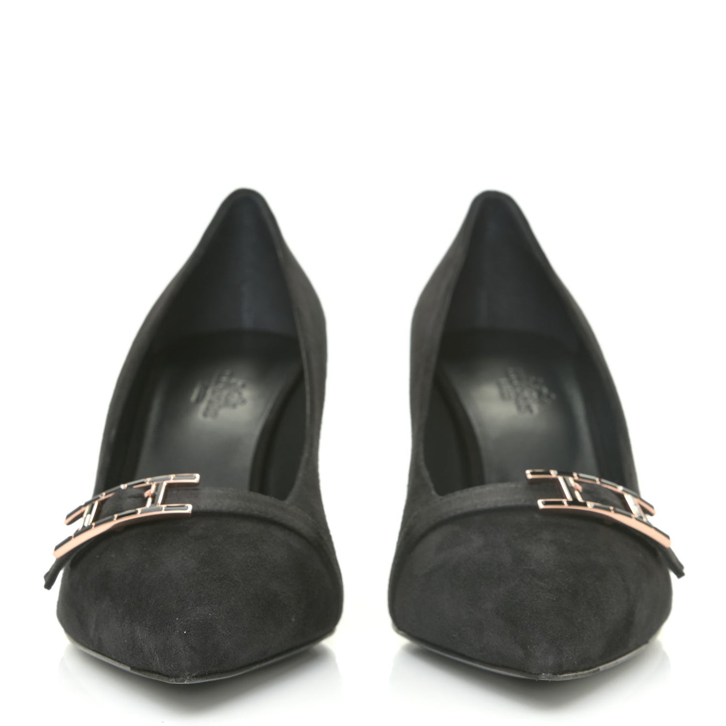 Chevre Velours Blush Pumps 39 Black