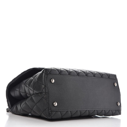 Chanel Caviar Quilted Small Coco Handle Flap Black 5 of 12