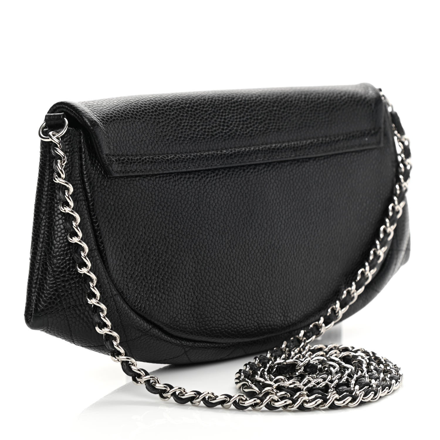 Chanel Caviar Half Moon Wallet On Chain WOC Black 5 of 10
