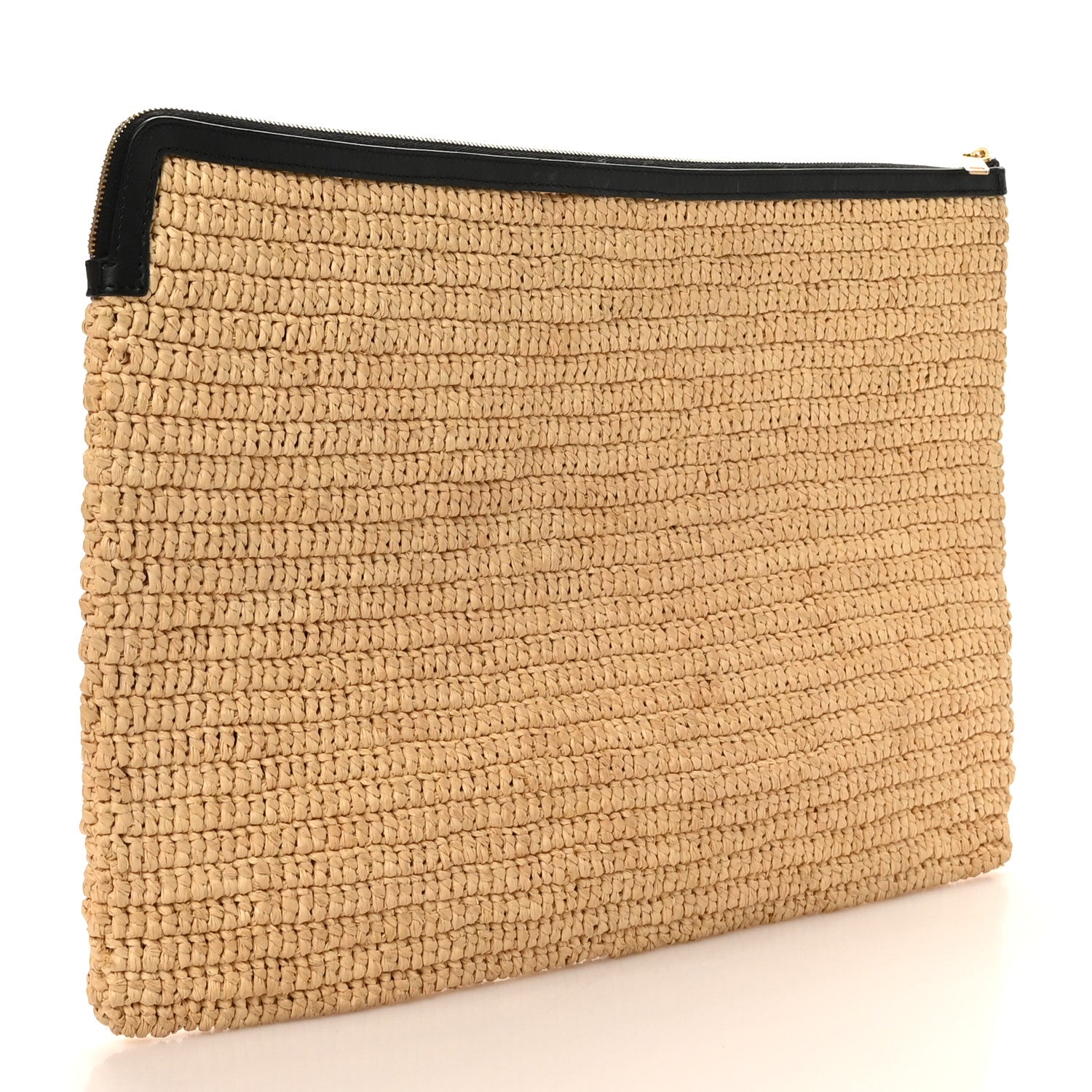 Celine Raffia Sequin Large Pouch Black 1817806 – FASHIONPHILE