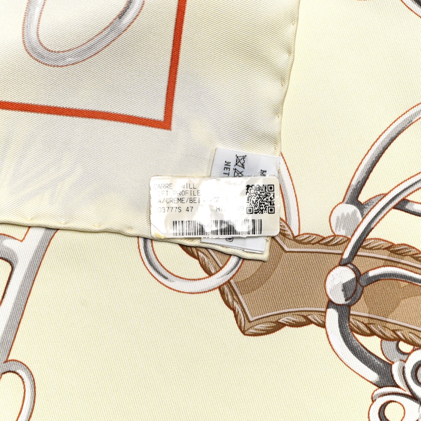 Silk Lift Profile Scarf 90 Creme Beige Gris