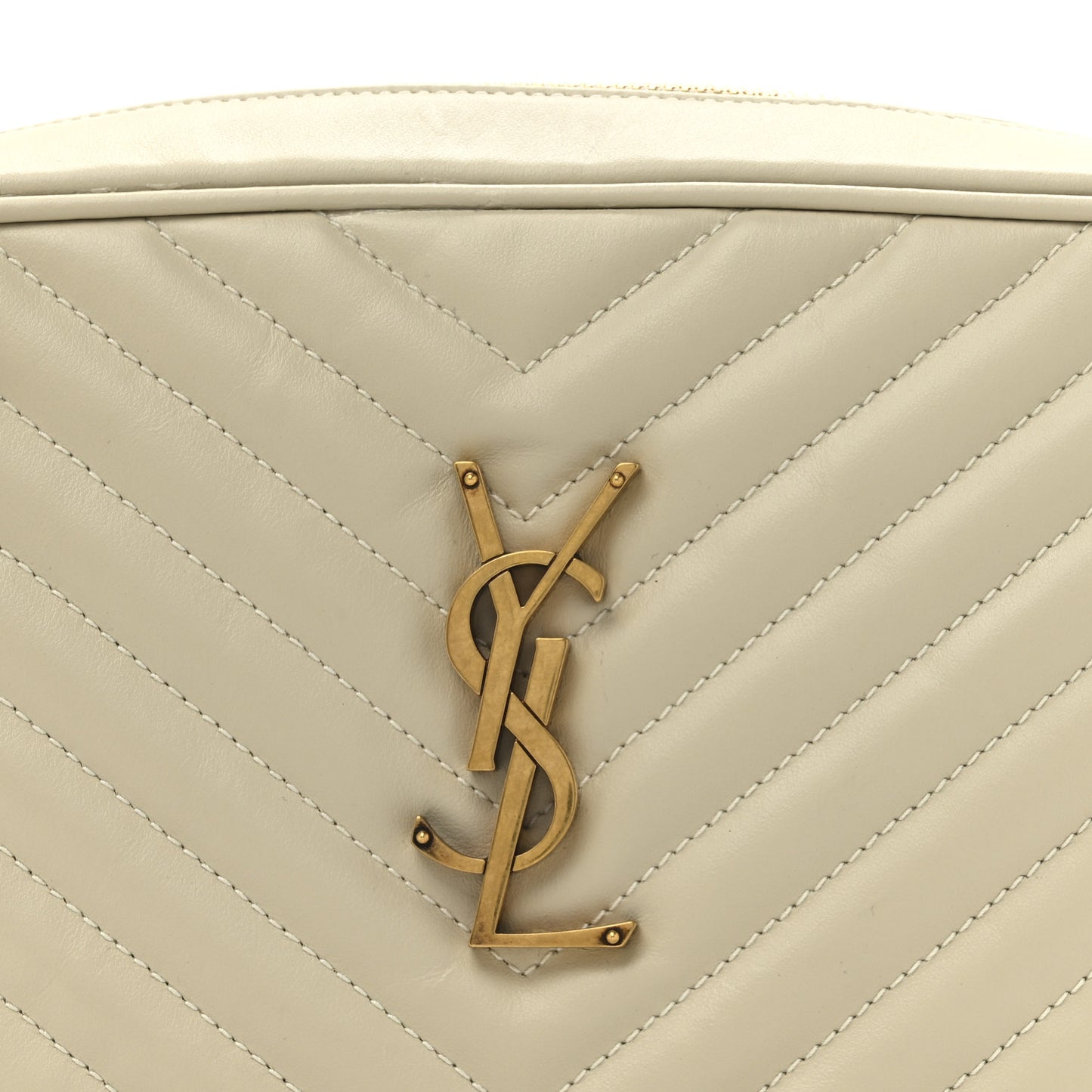 Calfskin Matelasse Monogram Lou Camera Bag Crema Soft