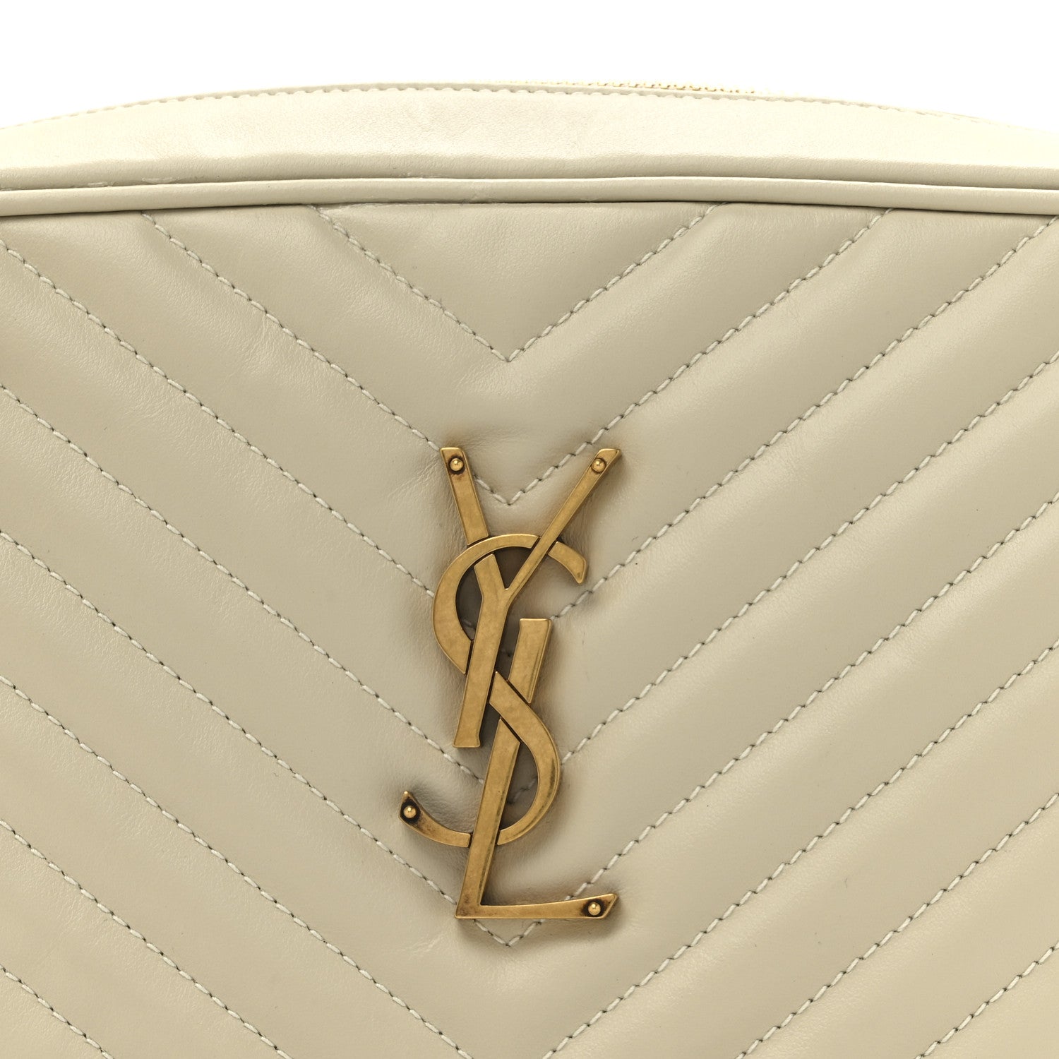 Saint Laurent Calfskin Matelasse Monogram Lou Camera Bag Crema Soft 8 of 10