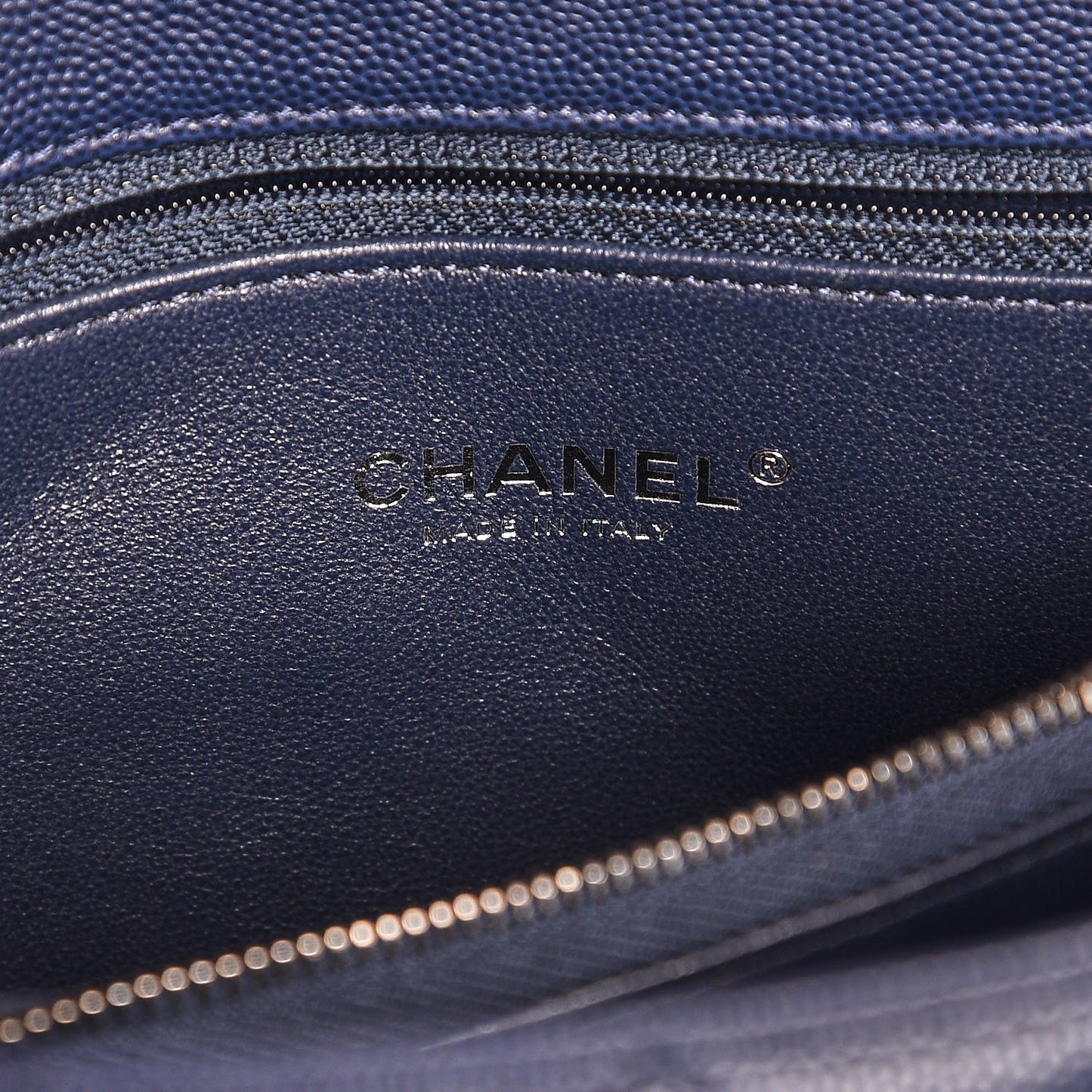 Caviar Lizard Quilted Medium Coco Handle Flap Navy