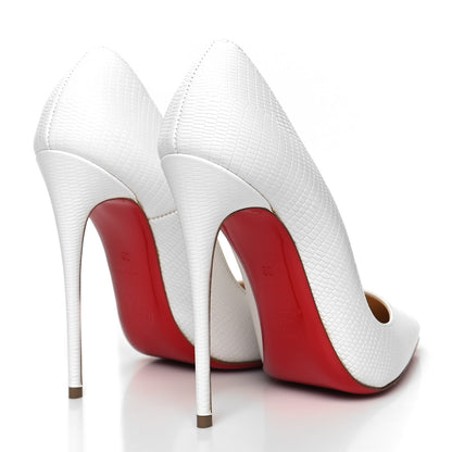 Christian Louboutin Calfskin Zarli So Kate 120 Pumps 39 White 4 of 7