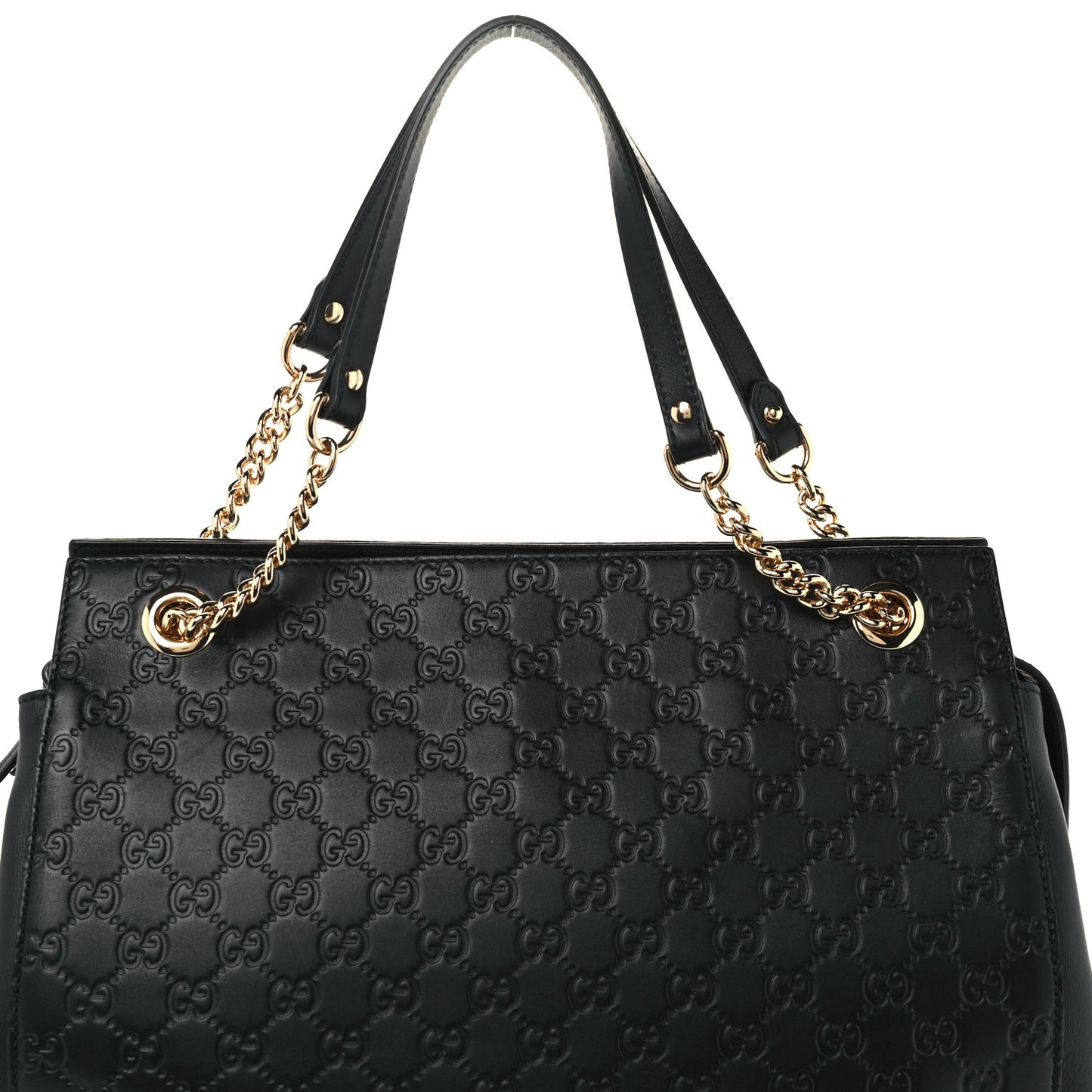 Guccissima Signature Large Shoulder Tote Bag Black