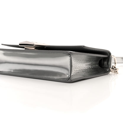Givenchy Metallic Calfskin 4G Embossed Small 4G Crossbody Silver 9 of 11