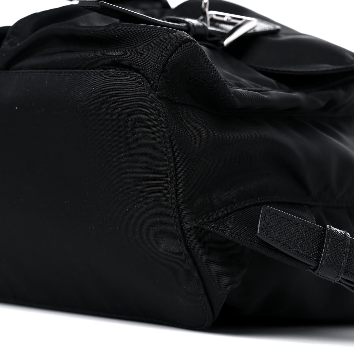 Tessuto Nylon Saffiano Small Backpack Black
